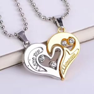 1 pair Fashion Couple Love Necklace