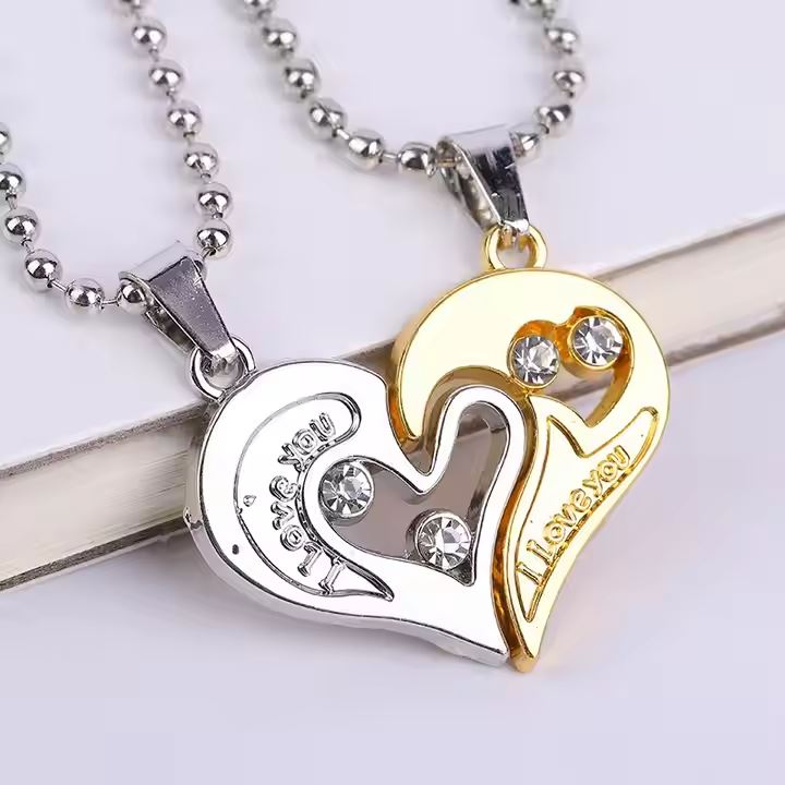 1 pair Fashion Couple Love Necklace