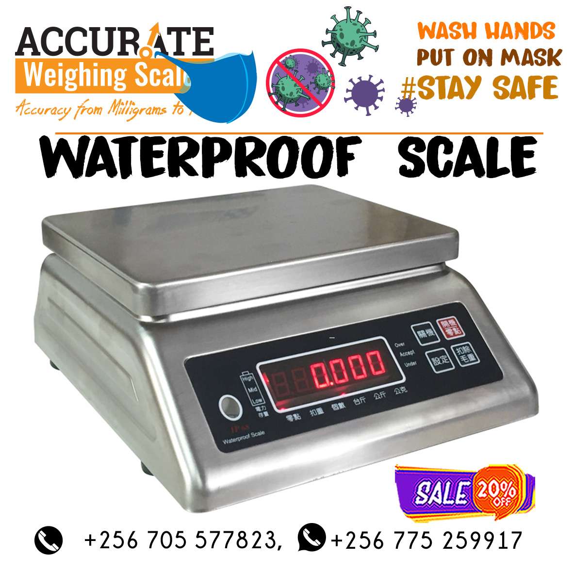 Heavy-duty waterproof scale