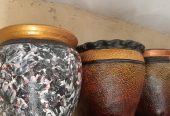 Coloured Clay Flower Pots