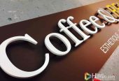 3D metal logo Uganda