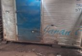 A metallic container 27 size