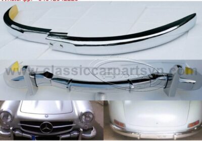 Mercedes 300SL A set of 1 front bumper in 3 parts, Mercedes-300SL-gullwing-coupe-bumper-1954-1957-1