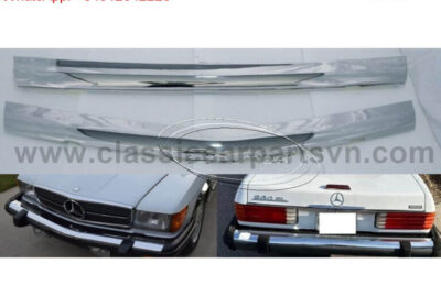 front bumper, a rear bumper. Mercedes-R107-C107-SL-SLC-US-style-Bumpers-1